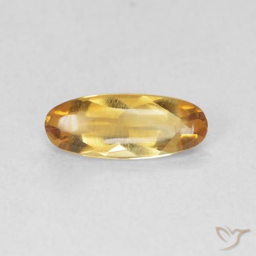0.78ct Натуральный Medium Light-Golden Цитрин, Овал, Прозрачный