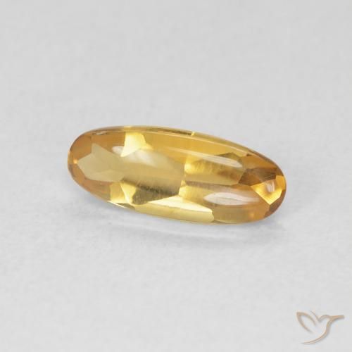 0.87 карата, натуральный Medium Light-Golden Цитрин, Овал, Прозрачный