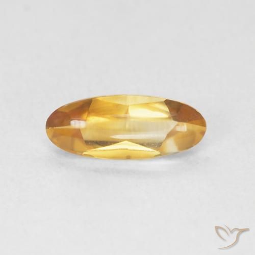 0.90ct Натуральный Золотисто-оранжевый Цитрин, Овал, Прозрачный