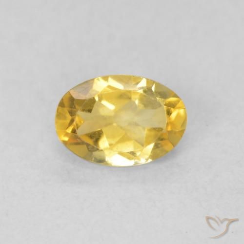 0.45ct Натуральный Средний золотой Цитрин, Овал, VVS-VS