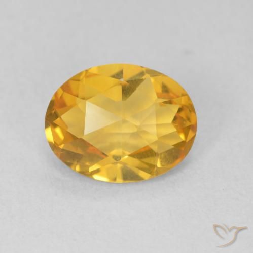 1.57ct Натуральный Темно-золотой Цитрин, Овал, VVS-VS