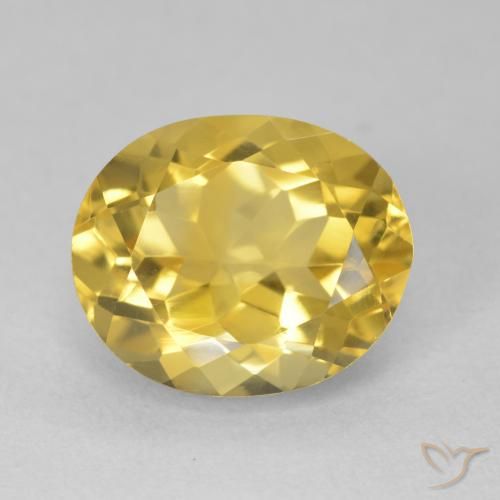 4.62ct Натуральный Средний золотой Цитрин, Овал, VVS-VS