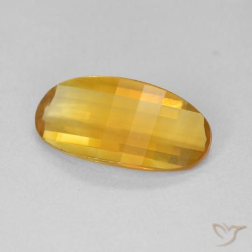 2.48 карата, натуральный Medium Light Orange-Gold Цитрин, Овал, Чистота VVS