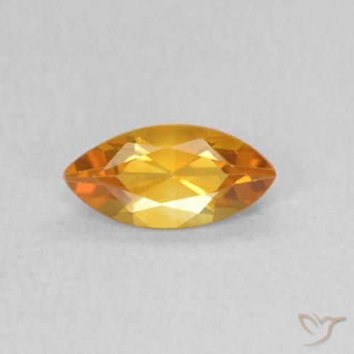 0.48ct Натуральный Оранжево-золотой Цитрин, Маркиза, VVS-VS