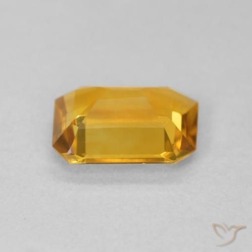 1.13 карата, натуральный Medium Light Orange-Gold Цитрин, Октагон / Изумрудная Огранка, VVS-VS