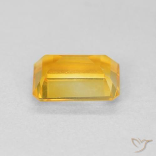 1.26 карата, натуральный Medium Light Orange-Gold Цитрин, Октагон / Изумрудная Огранка, VVS-VS