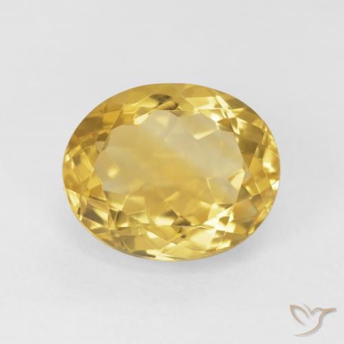 4.77ct Натуральный Средний золотой Цитрин, Овал, VVS-VS