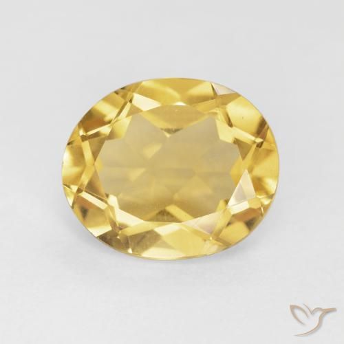 4.26ct Натуральный Золотисто-оранжевый Цитрин, Овал, VVS-VS