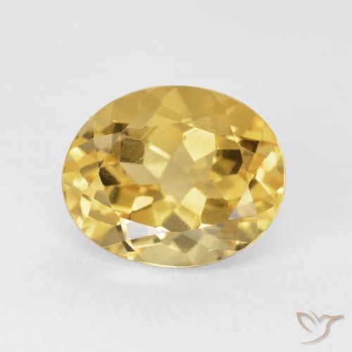 4.86ct Натуральный Средний золотой Цитрин, Овал, VVS-VS