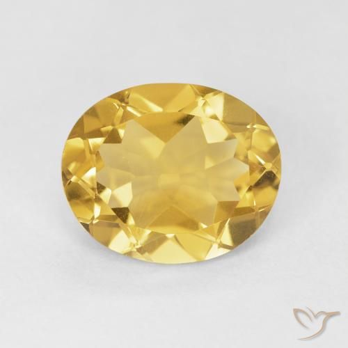 3.97ct Натуральный Золотисто-оранжевый Цитрин, Овал, VVS-VS