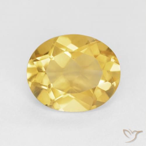 4.39ct Натуральный Средний золотой Цитрин, Овал, VVS-VS