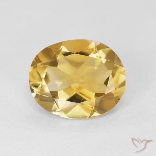 3.84ct Натуральный Золотой Цитрин, Овал, Чистота VVS