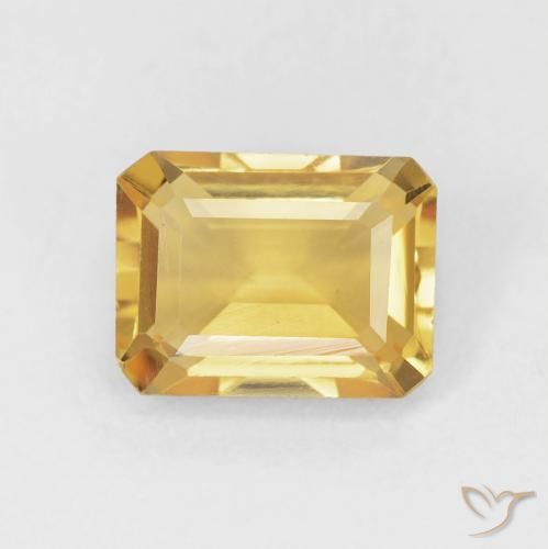 1.68ct Натуральный Глубокое золото Цитрин, Изумрудная огранка, VVS-VS