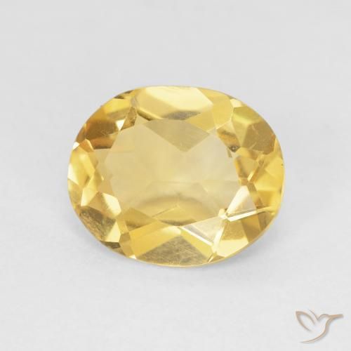 3.33ct Натуральный Золотисто-оранжевый Цитрин, Овал, VVS-VS
