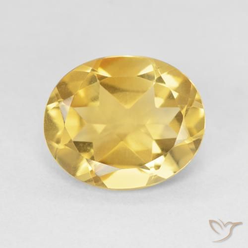 4.13ct Натуральный Средний золотой Цитрин, Овал, VVS-VS