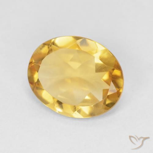 3.47 карата, натуральный Medium Light Orange-Gold Цитрин, Овал, VVS-VS