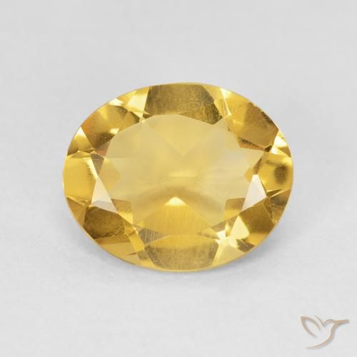 3.61ct Натуральный Золотой Цитрин, Овал, VVS-VS