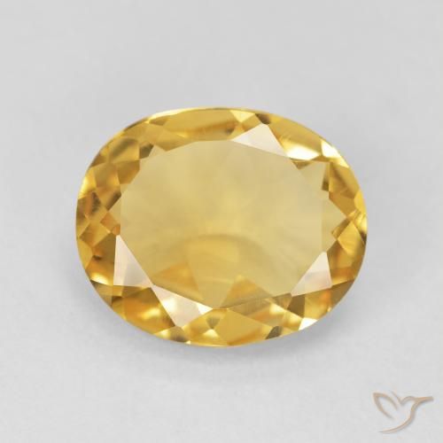 3.98ct Натуральный Среднее золото Цитрин, Овал, VVS-VS