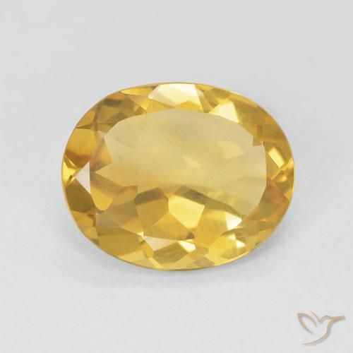 3.34ct Натуральный Золотисто-оранжевый Цитрин, Овал, VVS-VS