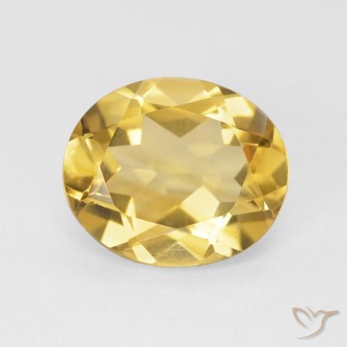 4.23ct Натуральный Золотой Цитрин, Овал, VVS-VS