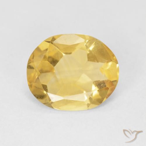 2.96ct Натуральный Средний золотой Цитрин, Овал, VVS-VS
