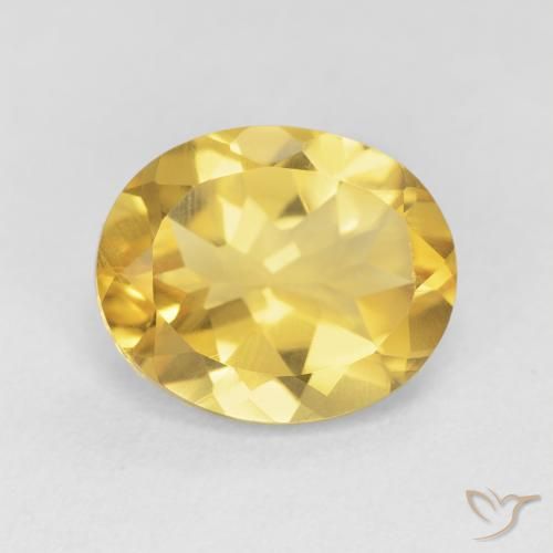 4.19ct Натуральный Средний золотой Цитрин, Овал, VVS-VS