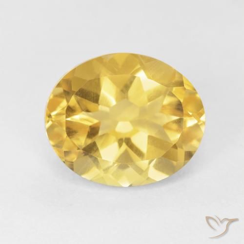 4.72ct Натуральный Золотисто-оранжевый Цитрин, Овал, VVS-VS