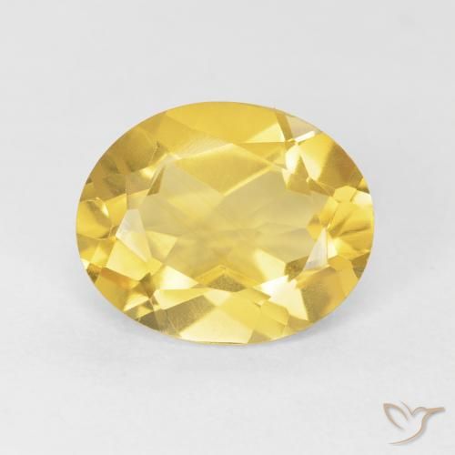 3.91ct Натуральный Золотисто-оранжевый Цитрин, Овал, VVS-VS
