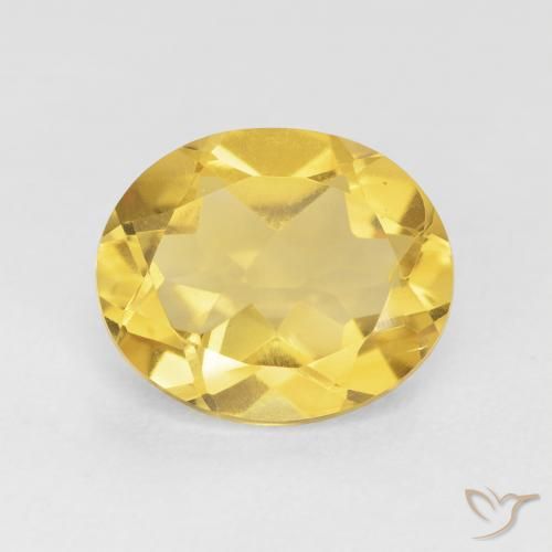 4.06ct Натуральный Средний золотой Цитрин, Овал, VVS-VS