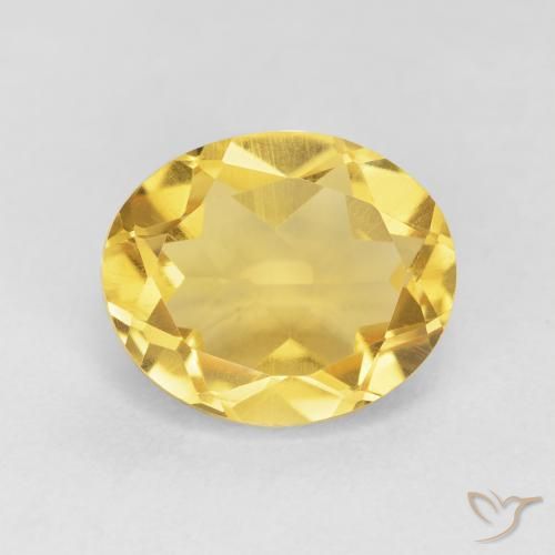 4.34ct Натуральный Золотисто-оранжевый Цитрин, Овал, VVS-VS