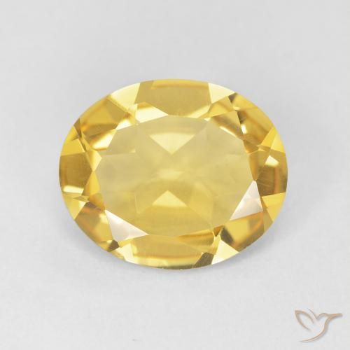 3.71ct Натуральный Золотисто-оранжевый Цитрин, Овал, VVS-VS