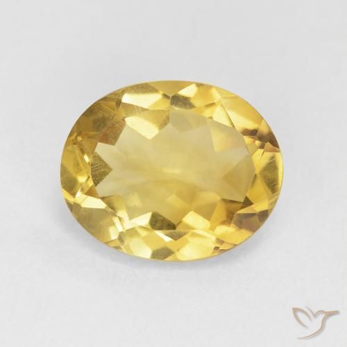 3.87ct Натуральный Золотисто-оранжевый Цитрин, Овал, VVS-VS