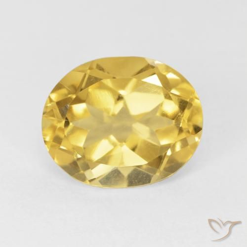 4.24ct Натуральный Золотисто-оранжевый Цитрин, Овал, VVS-VS