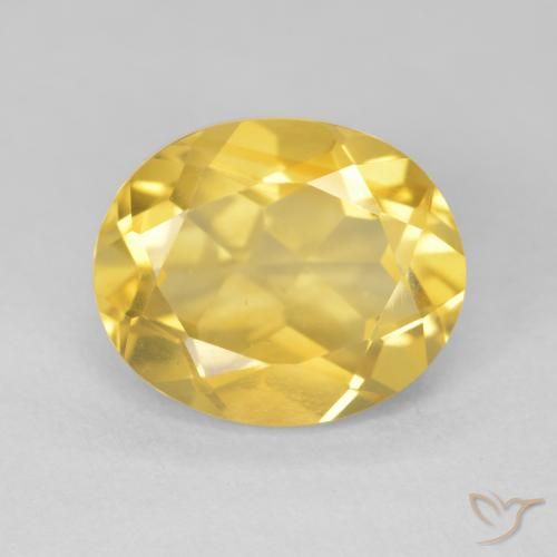 4.43ct Натуральный Средний золотой Цитрин, Овал, VVS-VS