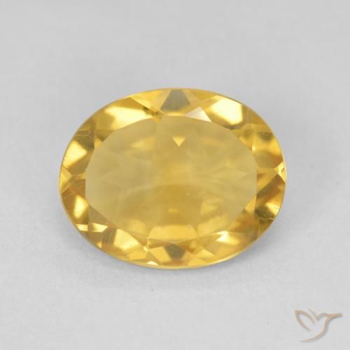 3.15ct Натуральный Золотой Цитрин, Овал, Чистота VVS