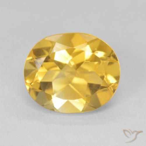 4.67ct Натуральный Золотой Цитрин, Овал, Чистота VVS