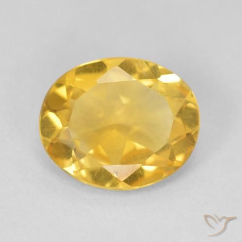 3.39ct Натуральный Яркое золото Цитрин, Овал, Чистота VVS