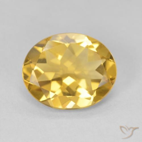 3.60ct Натуральный Золотой Цитрин, Овал, Чистота VVS