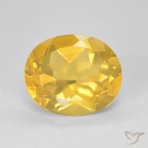 4.58ct Натуральный Среднее золото Цитрин, Овал, VVS-VS