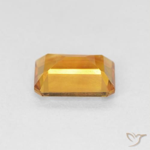 1.23 карата, натуральный Medium Light Orange-Gold Цитрин, Октагон / Изумрудная Огранка, VVS-VS