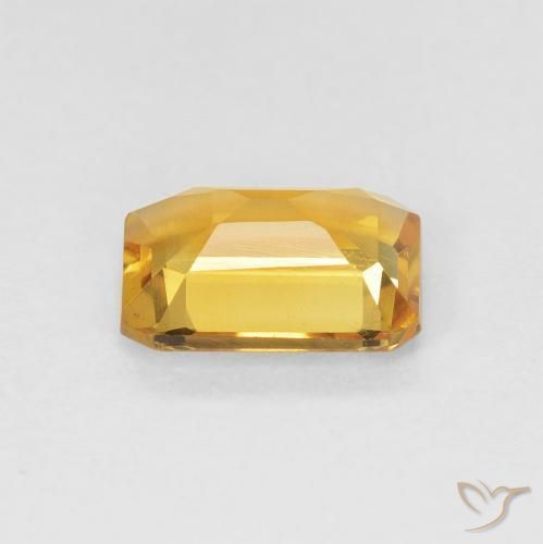 1.23 карата, натуральный Medium Light Orange-Gold Цитрин, Октагон / Изумрудная Огранка, VVS-VS