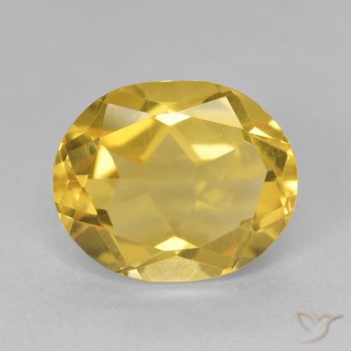 4.30ct Натуральный Золотой Цитрин, Овал, Чистота VVS