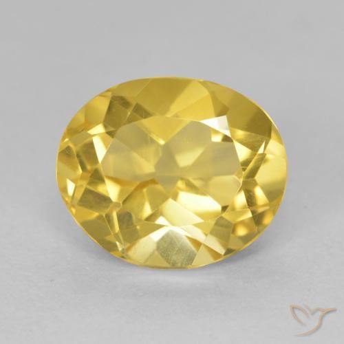 4.57ct Натуральный Золотисто-оранжевый Цитрин, Овал, Чистота VVS