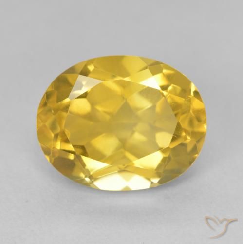 4.51ct Натуральный Золотисто-оранжевый Цитрин, Овал, Чистота VVS