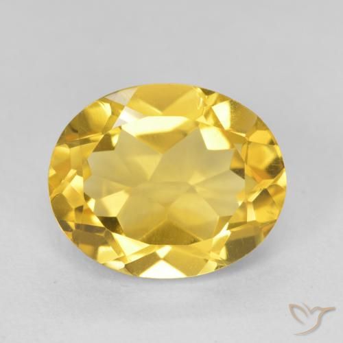 4.37ct Натуральный Средний золотой Цитрин, Овал, Чистота VVS
