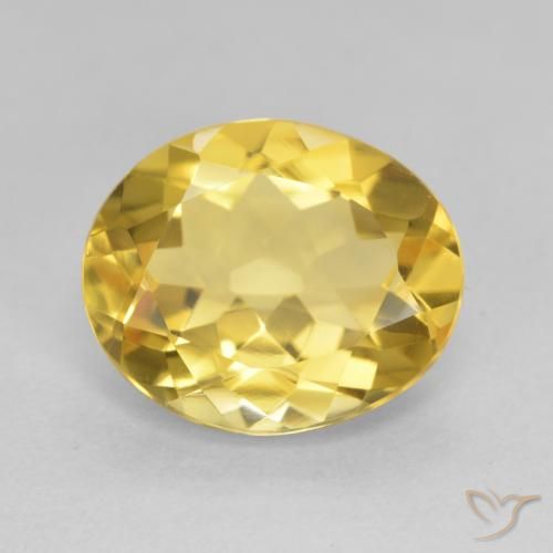 4.11ct Натуральный Золотисто-оранжевый Цитрин, Овал, Чистота VVS