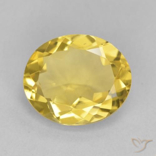 3.78ct Натуральный Средний золотой Цитрин, Овал, Чистота VVS