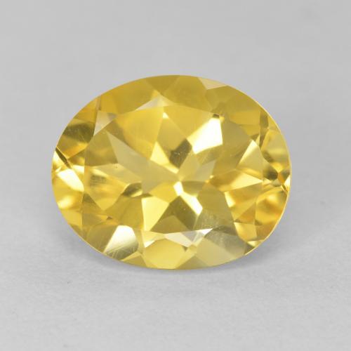 4.15ct Натуральный Средний золотой Цитрин, Овал, Чистота VVS