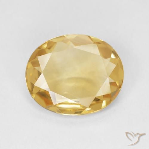 3.07ct Натуральный Среднее золото Цитрин, Овал, Чистота VS