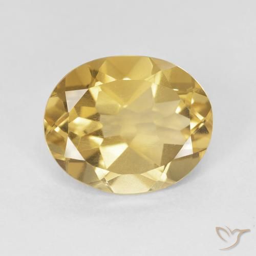 4.05ct Натуральный Золотисто-оранжевый Цитрин, Овал, Чистота VS